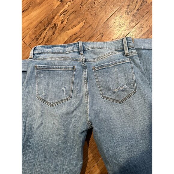 Cosmic Blue Love Distressed Boyfriend Jeans – Size 27 - Picture 7 of 11